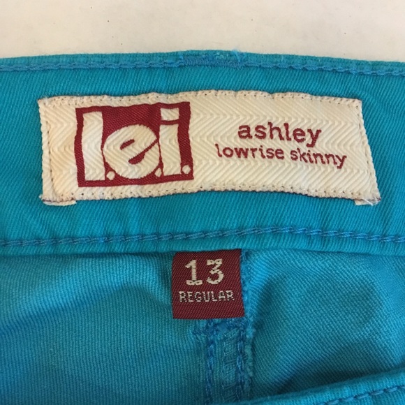 Turquoise Junior light weight jeans. Size 13. - Picture 3 of 7